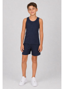 NINA CLUB navy kids' sleeveless undershirt NINA-51-MPLE