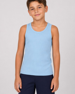 NINA CLUB Kids' Light Blue Sleeveless Undershirt NINA-51-SIEL