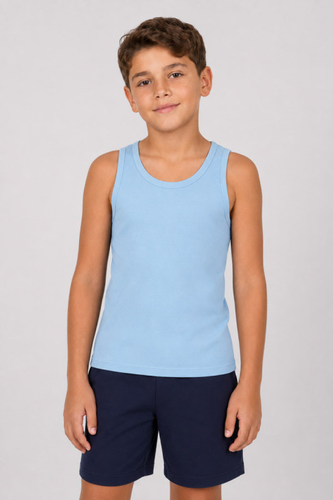 NINA CLUB Kinder-Unterhemd Hellblau NINA-51-SIEL