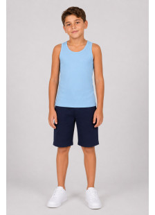 NINA CLUB light blue kids' sleeveless undershirt NINA-51-SIEL