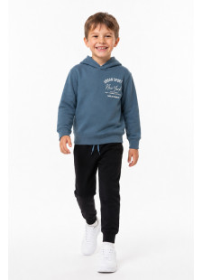 TRAX URBAN boys' hooded tracksuit set with light blue sweatshirt and black trousers