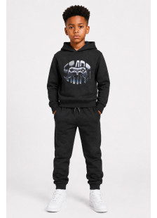 Charcoal TRAX boys' gaming hooded tracksuit set