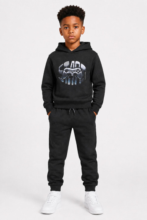 TRAX Boys' Gaming Hooded Tracksuit Set Charcoal 50818