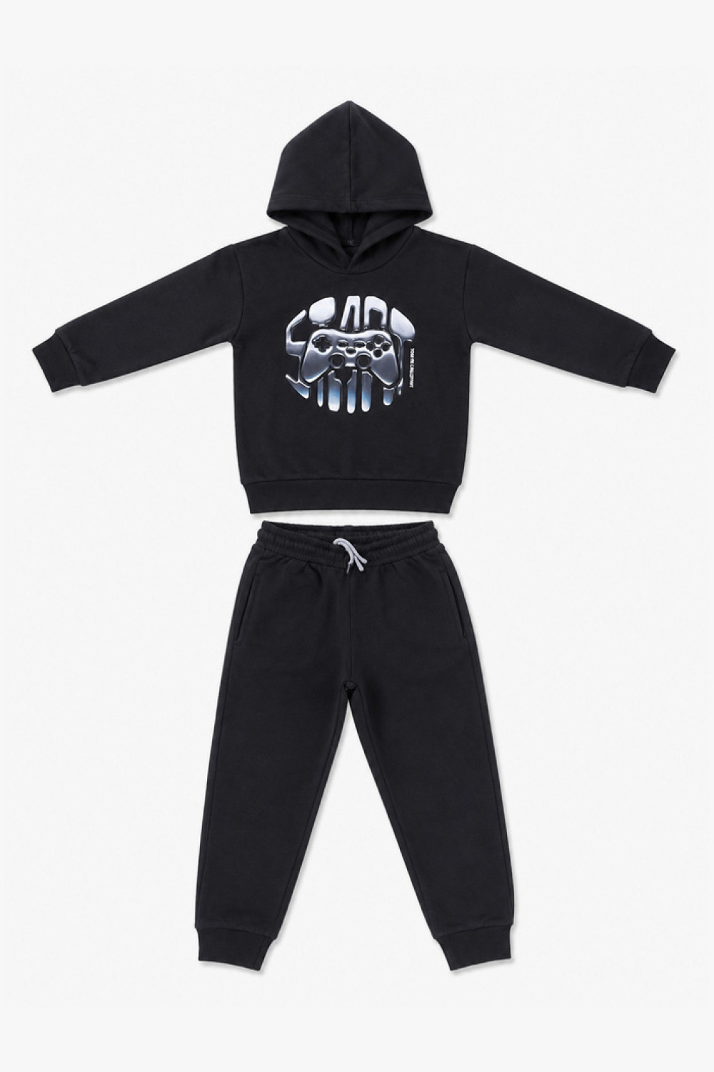 Charcoal TRAX boys' gaming hooded tracksuit set