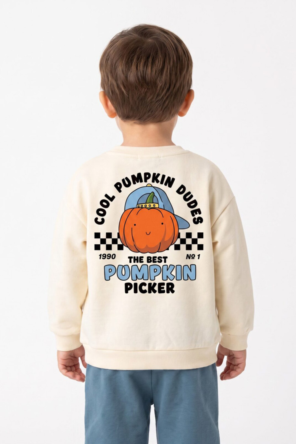 TRAX Pumpkin 50919 boys' ecru sweatshirt and light blue tracksuit bottoms set