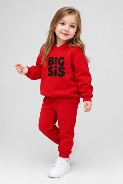 TRAX Big Sis Girls' Red Hooded Winter Tracksuit Set 50726