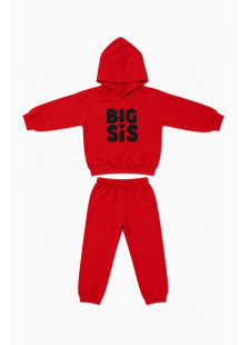 TRAX Big Sis 50726 girls' red hooded tracksuit set
