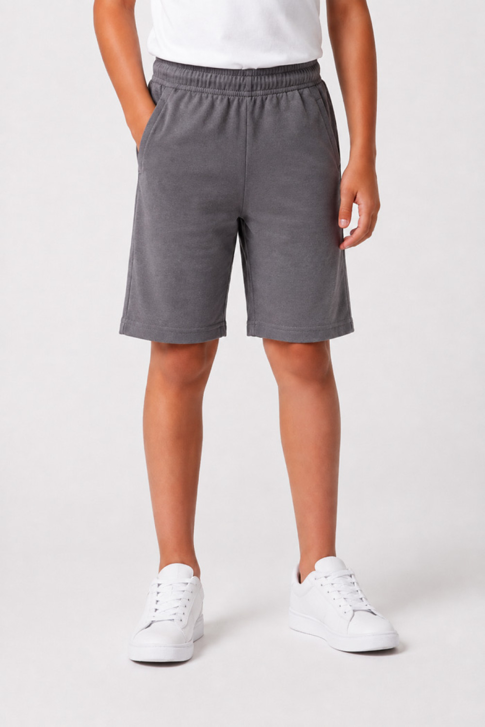 TRAX plain charcoal boys' shorts