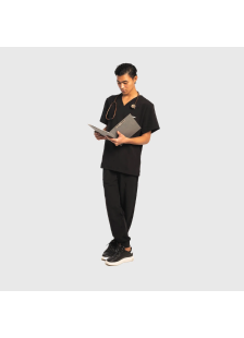 Dr Scrub men's black work trousers PRS01PMBK