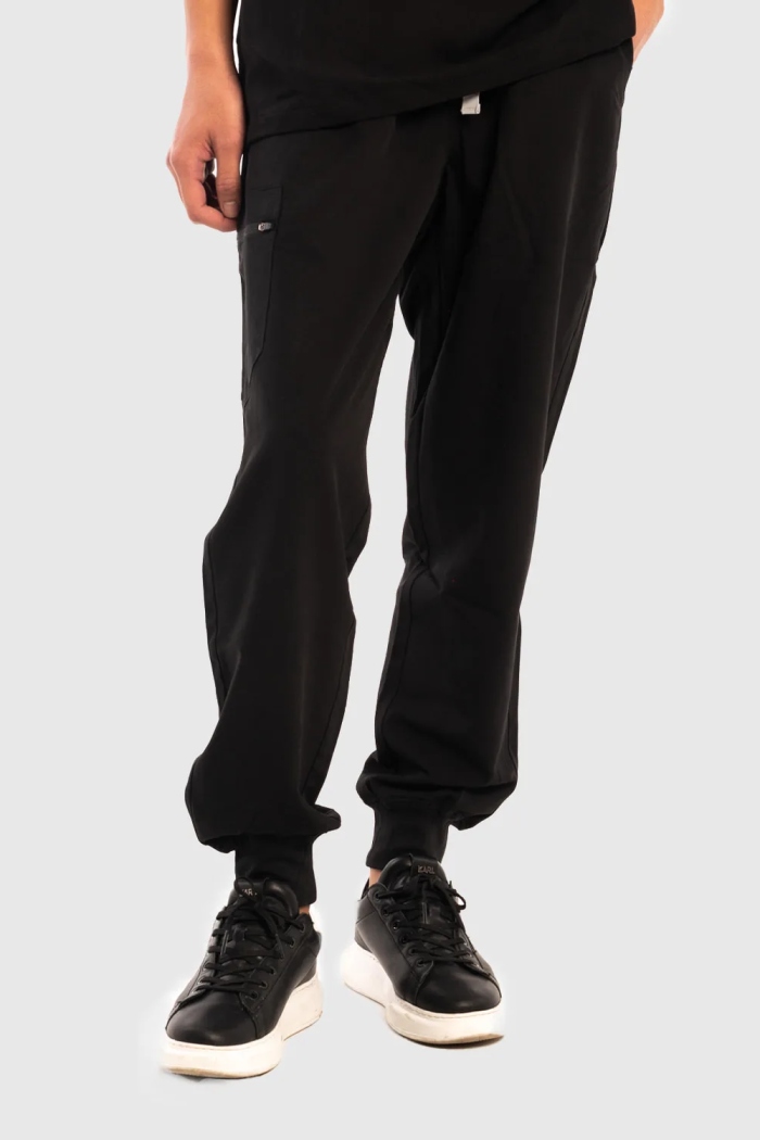 Dr Scrub men's black work trousers PRS01PMBK