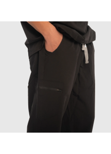Dr Scrub men's black work trousers PRS01PMBK