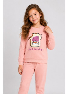 TRAX girls' pink Good Morning pyjamas 50692