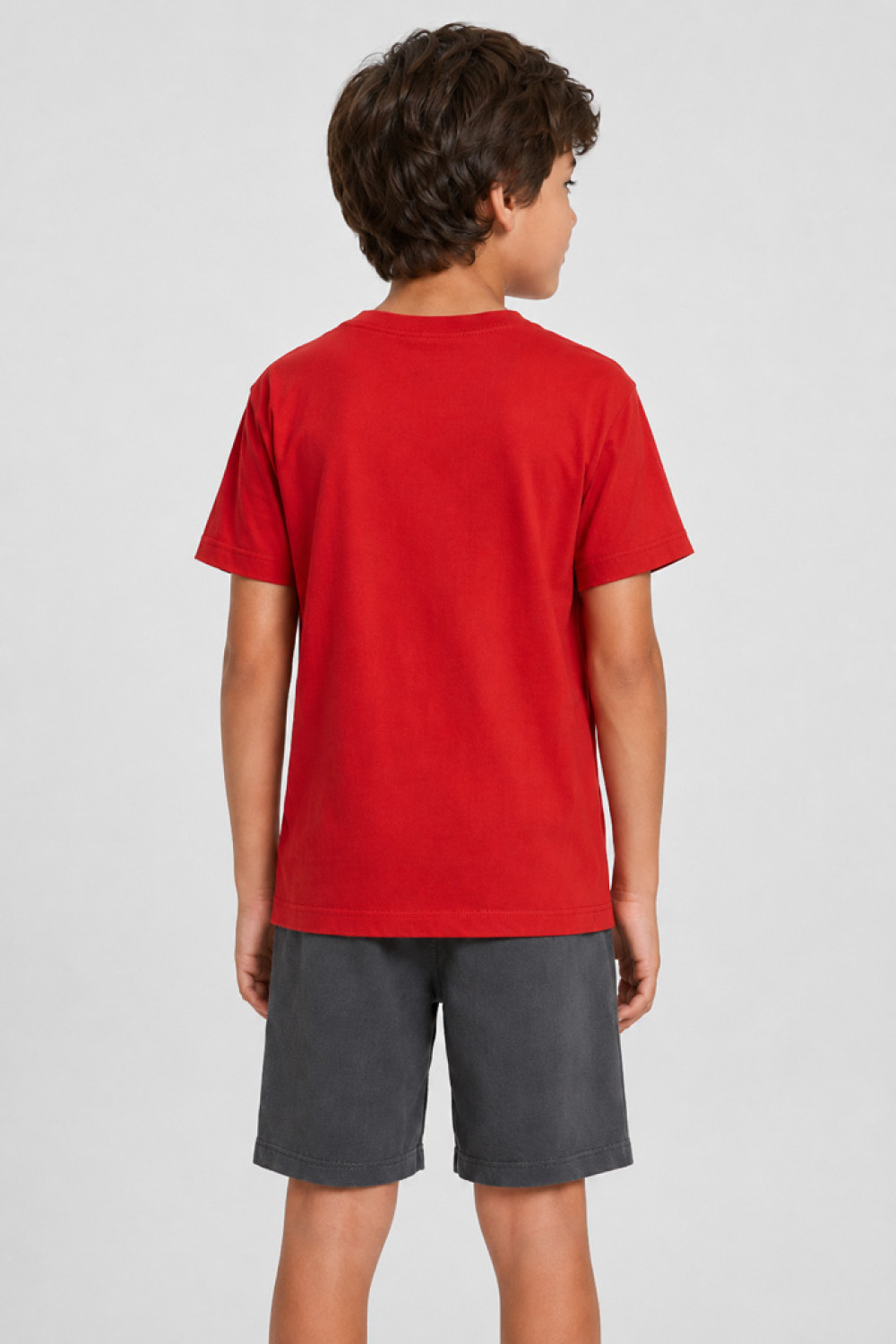 TRAX boys' NITRO summer set with printed T-shirt and anthracite shorts