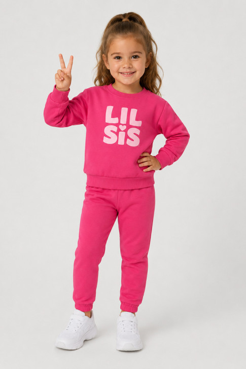 TRAX Lil Sis Girls' Winter Tracksuit Set 50718 – Fuchsia