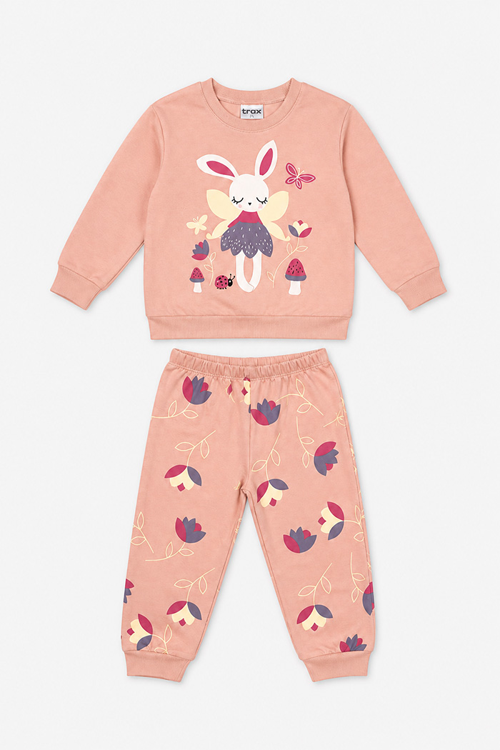 TRAX 50792 girls' pink winter pyjamas
