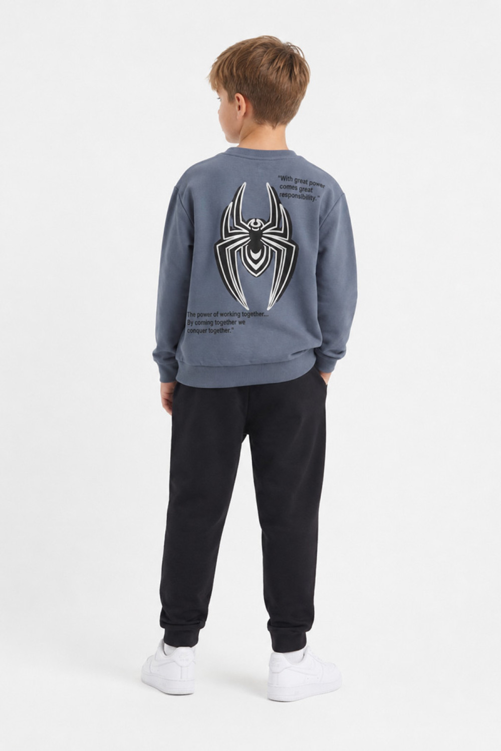 TRAX Spider 50851 boys' indigo and black winter tracksuit set