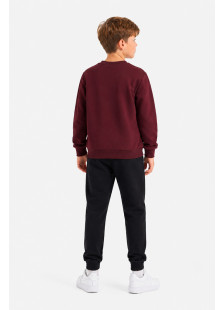 TRAX Weekend Club 50823 boys' burgundy and black winter tracksuit set