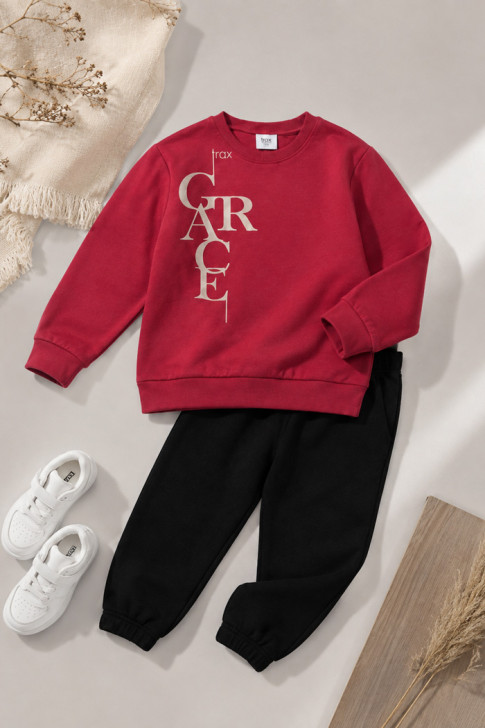 TRAX Grace Girls' Winter Tracksuit Set 50626 – Magenta/Black