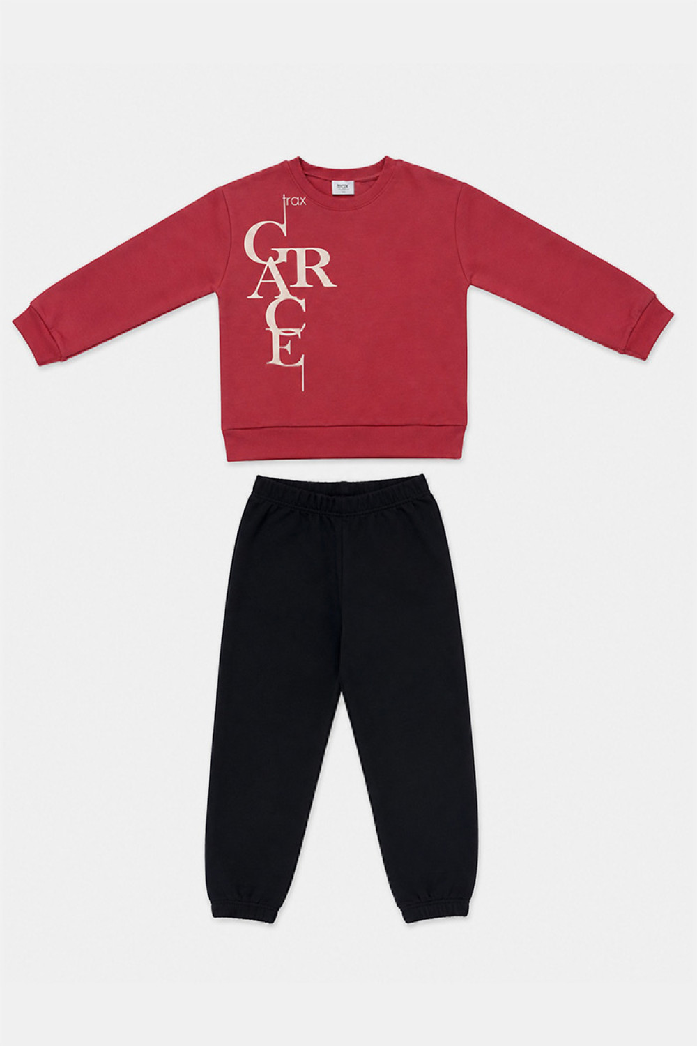 TRAX Grace 50626 girls' magenta and black winter tracksuit set