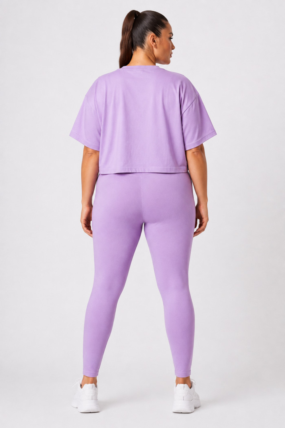 TRAX Beach Happy 43600 lilac summer sport set with crop top and leggings