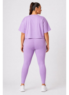 TRAX Beach Happy 43600 lilac summer sport set with crop top and leggings