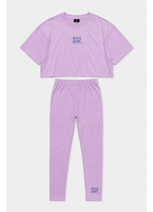TRAX Beach Happy 43600 lilac summer sport set with crop top and leggings