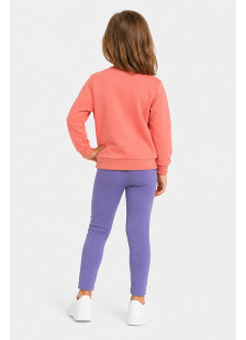 TRAX Sister salmon sweatshirt and purple leggings set for girls 50703