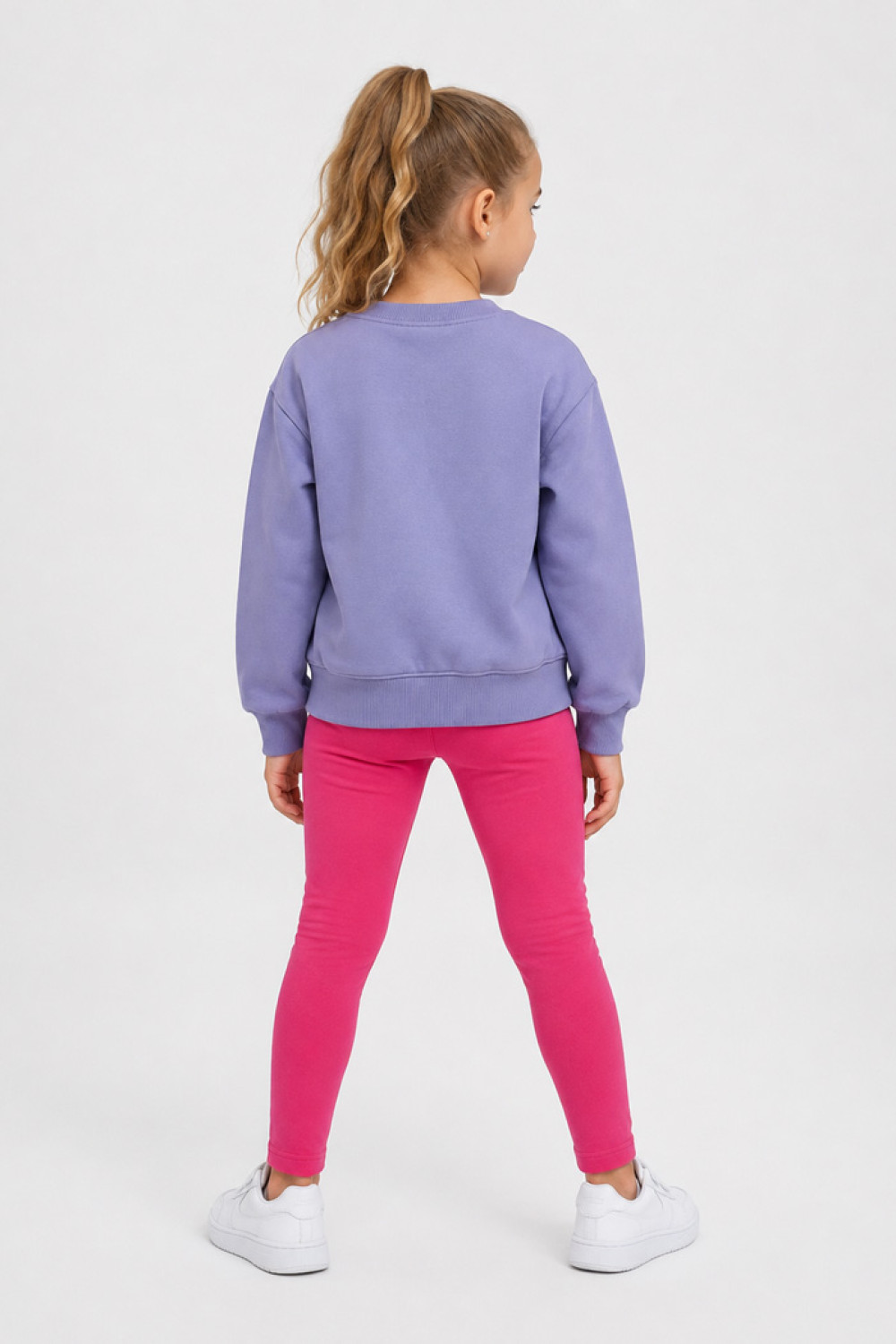 TRAX Sister lilac sweatshirt and fuchsia leggings set for girls 50703-2