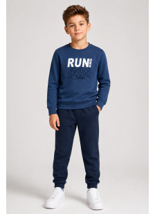 TRAX Run and Win indigo sweatshirt and navy track pants set for boys 50828