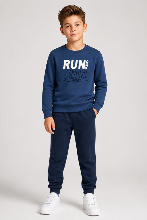 TRAX Run and Win Boys' Tracksuit Set 50828 – Indigo/Navy