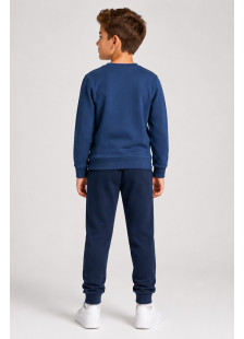 TRAX Run and Win indigo sweatshirt and navy track pants set for boys 50828