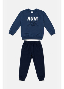 TRAX Run and Win indigo sweatshirt and navy track pants set for boys 50828