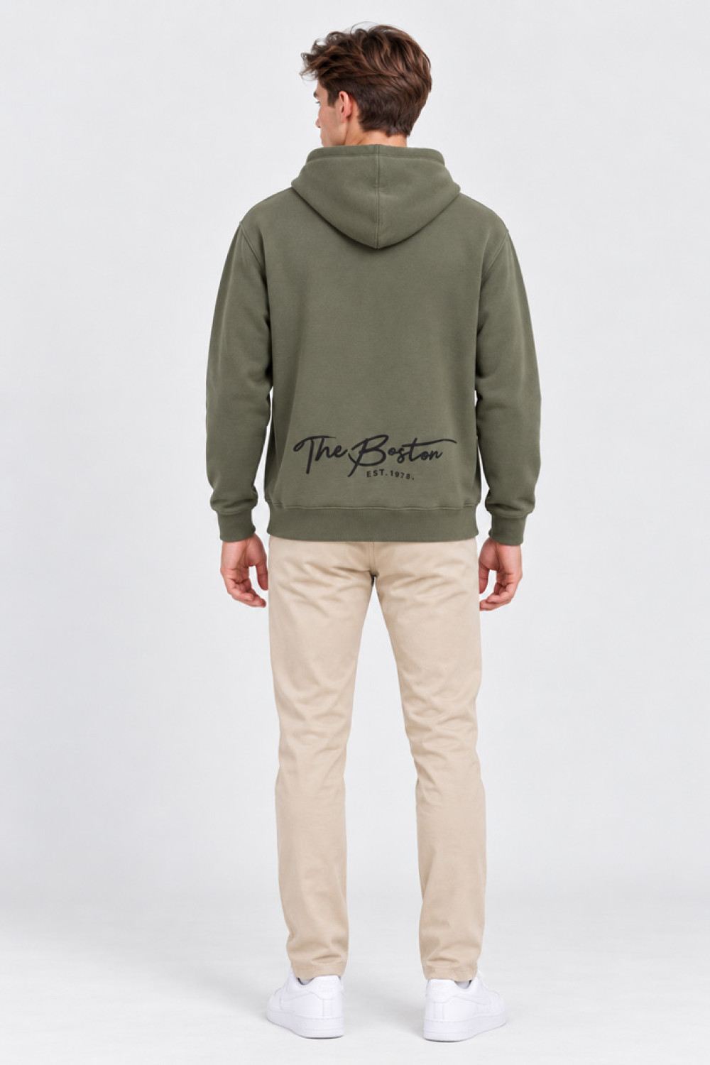 5EVENSTAR men's button hoodie with kangaroo pocket