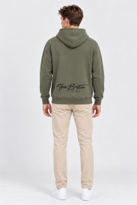 5EVENSTAR men's button hoodie with kangaroo pocket