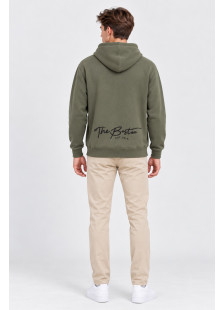 5EVENSTAR men's button hoodie with kangaroo pocket