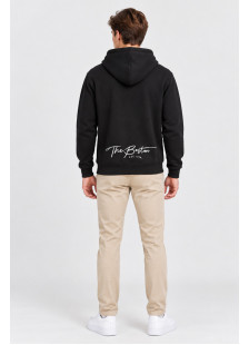 5EVENSTAR men's button hoodie with kangaroo pocket