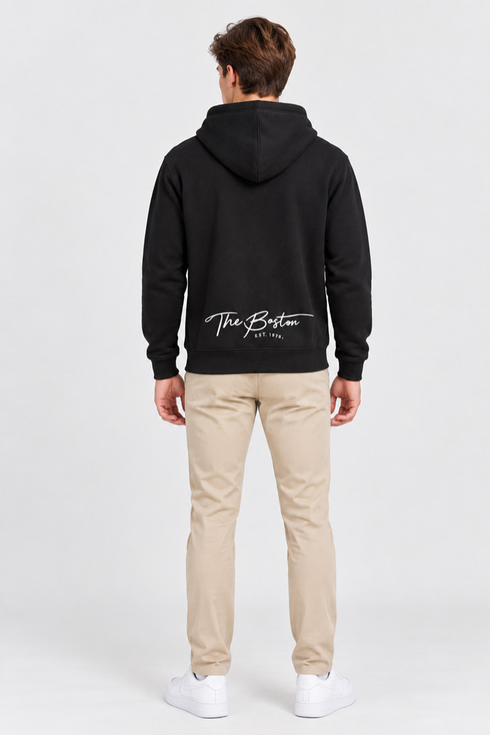 5EVENSTAR men's button hoodie with kangaroo pocket