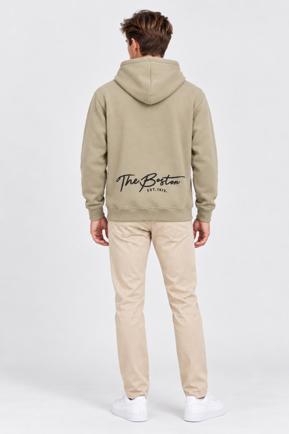 5EVENSTAR men's button hoodie with kangaroo pocket