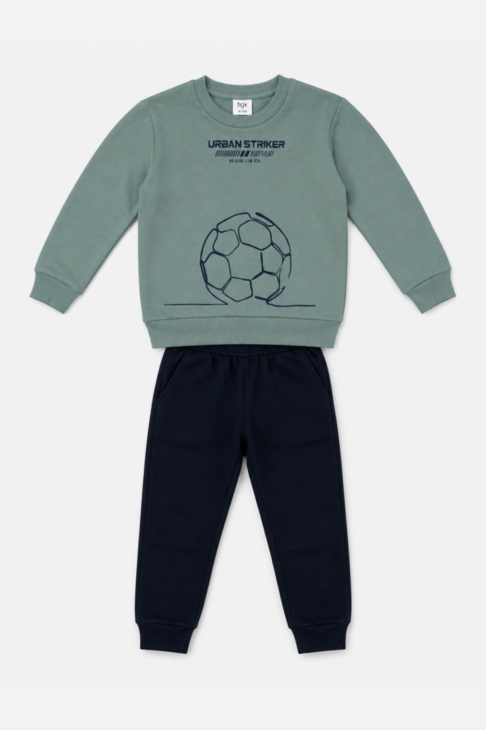 TRAX boys' mint top and trousers set with football print