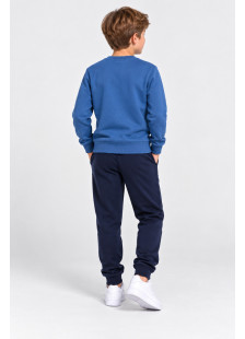 TRAX boys’ bright blue and navy sweatshirt and joggers set with BRONX print
