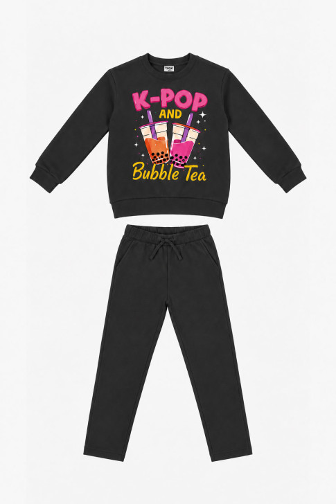 TRAX Girls’ Top & Trousers Set 50656 – Charcoal