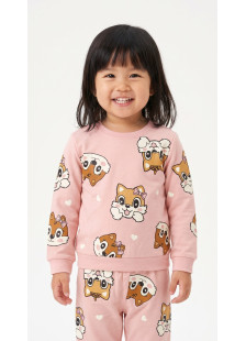 Pink TRAX baby girls’ pyjamas with animal and heart design