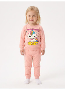 Pink TRAX baby girls’ pyjamas with unicorn cat print