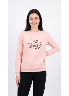 TRAX women’s pink and black pyjama set with heart print
