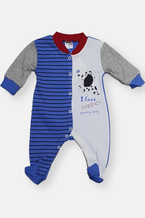 Pretty Baby Baby Boys’ Long-Sleeve Bodysuit INTERLOK DOG 35757-1-164