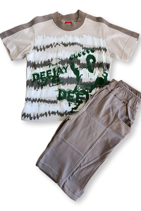 TRAX Boys’ Summer T-Shirt & Shorts Set Green DJ 08417