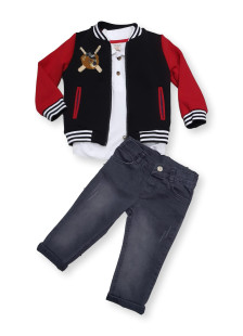 Bebus baby three-piece set with jacket, polo shirt and trousers