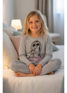 GALAXY teen girls' Hollywood pyjamas with printed top and trousers