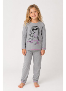 GALAXY teen girls' Hollywood pyjamas with printed top and trousers
