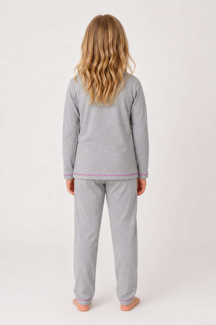 GALAXY teen girls' Hollywood pyjamas with printed top and trousers